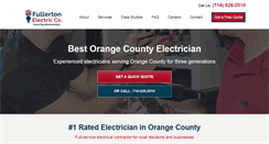 Desktop Screenshot of fullertonelectric.net
